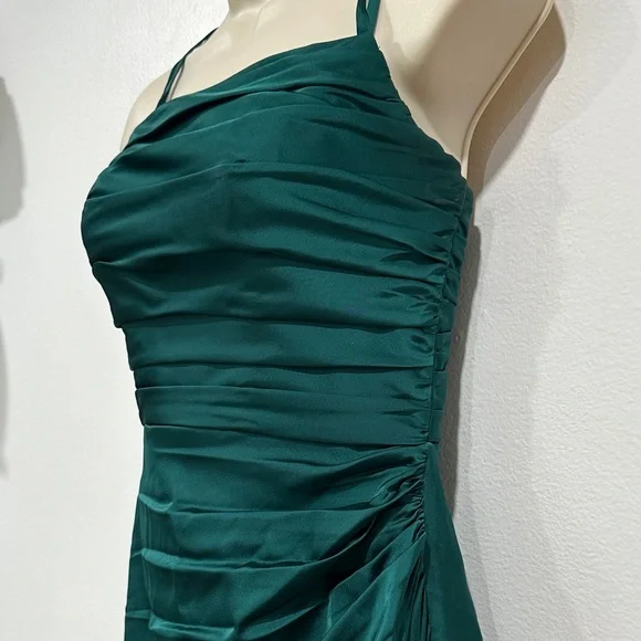 Azazie Teal Maxi Dress - Picture 9 of 16